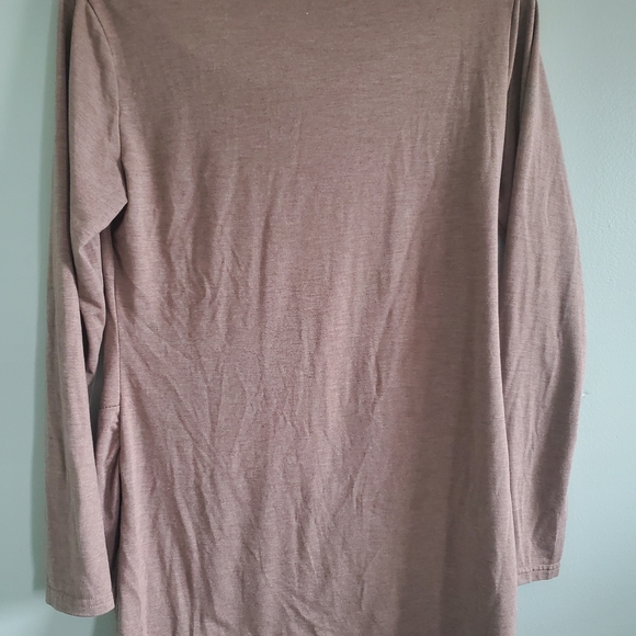 Brown Long Sleeve Top with Button Detail - Picture 2 of 3